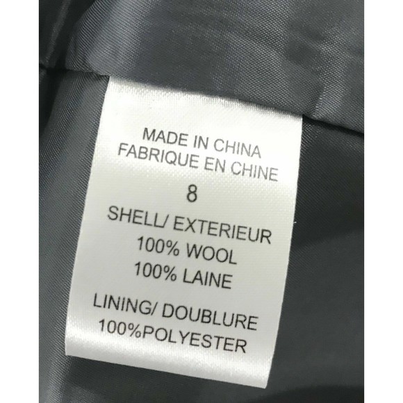 Theory Frieda Pencil Skirt Sz 8 Wool Gray Striped - Picture 4 of 7